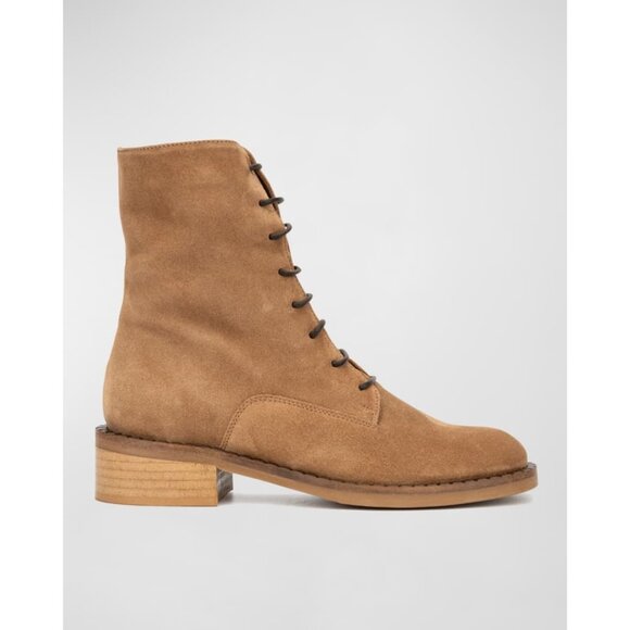 AQUATALIA Gianella beige Suede Lace-Up women Boots size 10